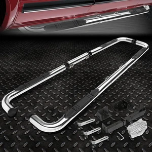 FOR 99-16 SILVERADO SIERRA EXT/CREW CAB CHROME 3" SIDE STEP BAR RUNNING BOARDS - Picture 1 of 5