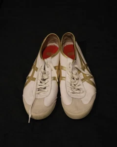 Onitsuka Tiger, White and Gold, Low Cut Sneakers US 12 Great Condition - Picture 1 of 4