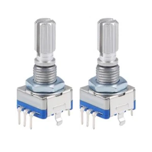 2Stk. 360 Grad Drehgeber Codeschalter Potentiometer EC11 7 Pins 20mm - Picture 1 of 6