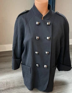 French Connection Militärjacke dunkelblau Größe XXL Knöpfe Wollmischung - Bild 1 von 6