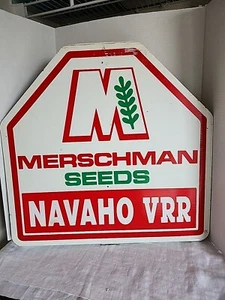 MERSCHMAN Seeds; DBL SIDED,COURAGATED WAX COATED FIELD SIGN - Picture 1 of 10