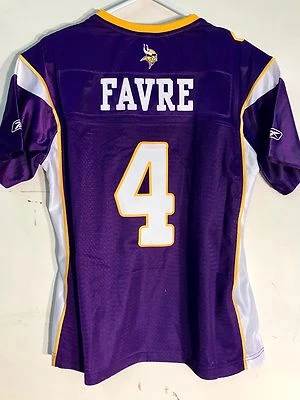 Camiseta para mujer Reebok Premier MINNESOTA VIKINGS Brett Favre púrpura talla M Foto 1 de 2