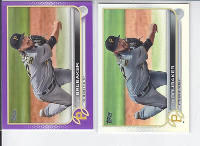 (2) 2022 Topps Series 2 JT Brubaker Silver Foil + Meijer Purple Pirates #556 - Image 1 of 2
