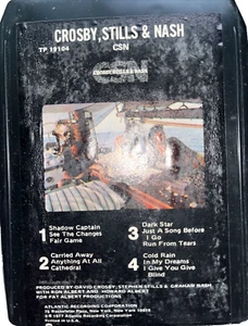 Crosby Stills & Nash CSN 1977 Atlantic 19104 8 Track Tested Working! - Picture 1 of 4