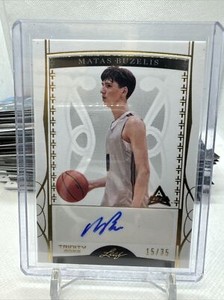 2022-23 LEAF TRINITY BASKETBALL MATAS BUZELIS BA-MB1 BLUE PARALLEL AUTO /30
