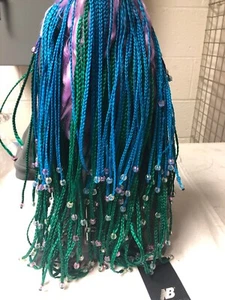 Braided Costume Wig Multi Color Blue Green Halloween Party New B-20 - Picture 1 of 2