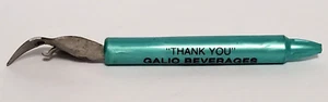 Vintage RARE Galio Beverages, Slatington PA. Green  Advertising Bottle Opener - Picture 1 of 5