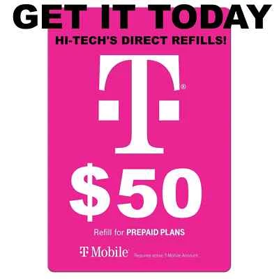 $50 T-MOBILE ✅ FAST REFILL DIRECT TO PHONE ✅ GET IT TODAY ✅ TRUSTED SELLER - Image 1 of 3