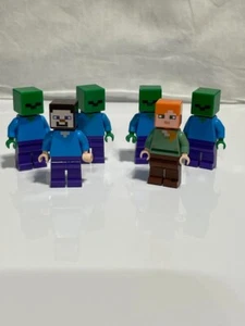Lego Huge lot Minecraft Minifigure Zombie Steve Used Good Condition MC1 #21 - Picture 1 of 3
