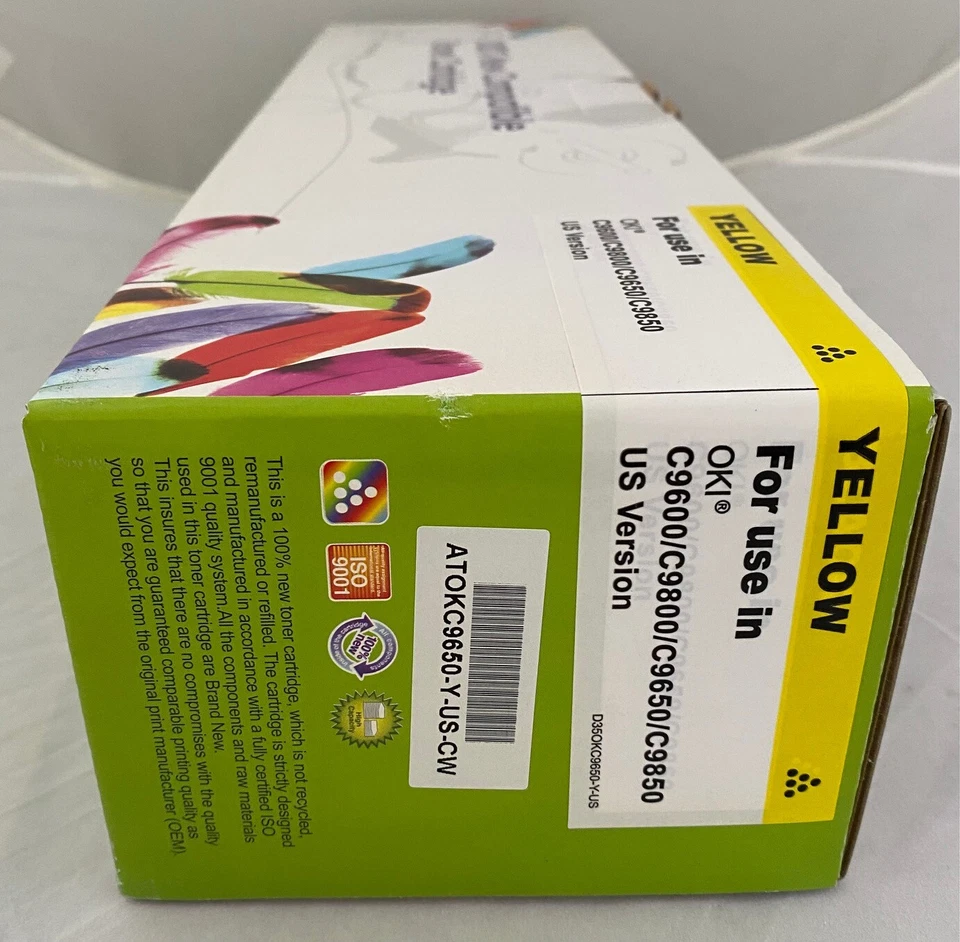 Okidata Yellow Toner  42918901 Type C7 for C9600 C9650 C9800 C9850 Series - Image 1 of 1