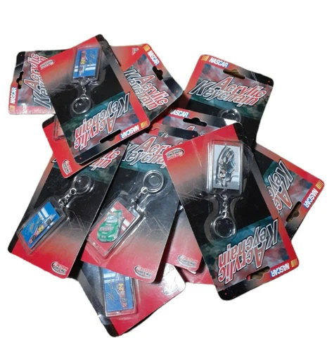(15)Acrylic NASCAR Keychains New/Unopened from 2001 #18,#3,#24,#88,#8 Cover
