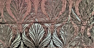 INNA ITALIAN SHINE Chocolate-BROWN VELOURS 2 SIDE Remnants W 15" X 1yd.6" - Picture 1 of 4