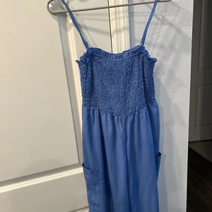 Damen SHEIN Hosenanzug Blau Größe M Verstellbare Träger Neu Ohne Etikett - Bild 1 von 6