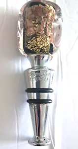 Vintage Beautiful Murano Art Deco Collection Wine Stopper Stunning Colors New - Picture 1 of 9