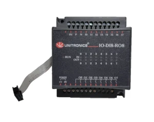 UNITRONICS 8 x 12 VDC IO-D18-RO8 I/O EXPANSION MODULE CONJUNCTION - Picture 1 of 6