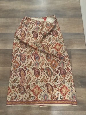 Falda Sundance Mujer 6 Paisley Seda Mezcla Lana Maxi Boho Cottagecore Foto 1 de 4