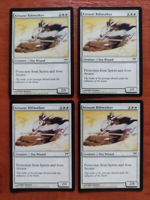 4 X MTG Kitsune Riftwalker Champions of Kamigawa Regular Playset - Image 1 of 2
