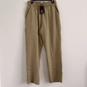 Pantalones informales de lino con cordón elástico playa verano iWoo para hombre talla L - Imagen 1 de 7