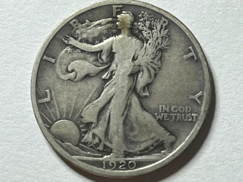 1920-D Walking Liberty Half Dollar - Nicely Circulated 50C Cover
