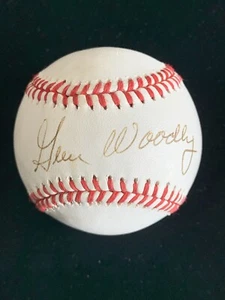 Gene Woodling NY Yankees SIGNED Official AL Bobby Brown Baseball w/ hologram - Picture 1 of 6