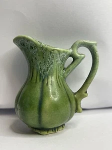 Keramik Mini Vase Krug Grün Tropfglasur Dekor Herzstück So hübsch Japan - Bild 1 von 10