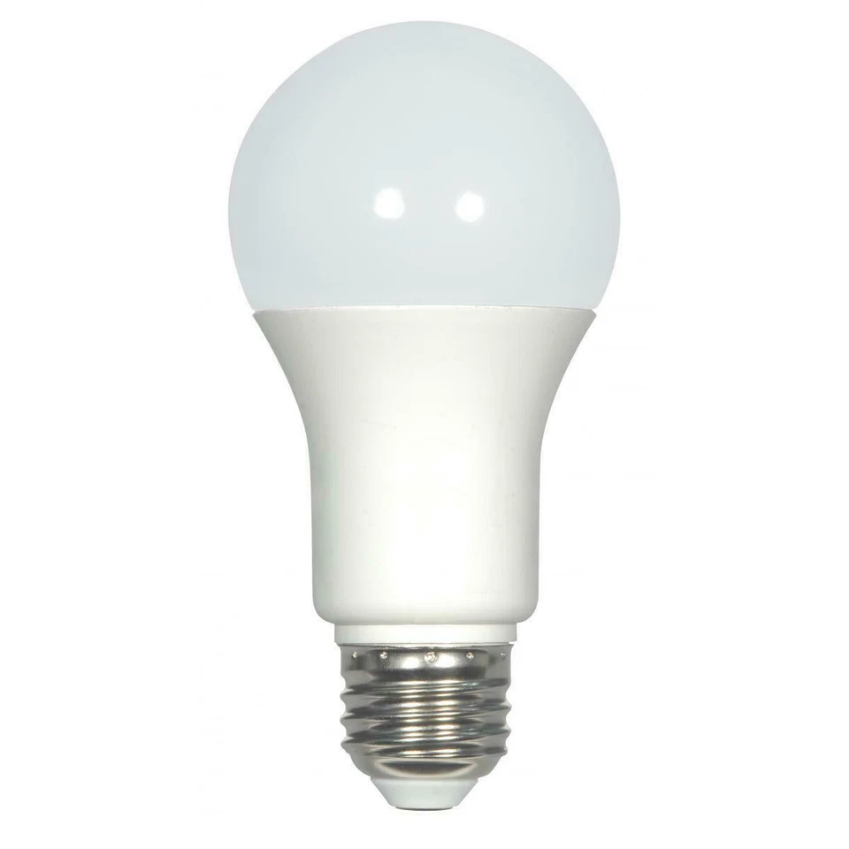 SATCO 6W =40W Dimmable A19 LED 220 Degrees 40K Cool White Frosted Medium E26 Base Bulb