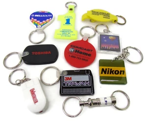 Lot Of 10 Assorted Technology Themed Keychains ~ Bell South Corel Nikon 3M ~ - Picture 1 of 6