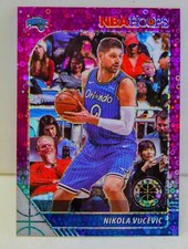 Nikola Vucevic 2019-20 NBA Hoops Premium Stock Purple Disco Prizm Card #142 ORL