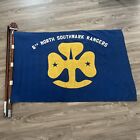 Large Vintage Girl Guides Flag 6th North Southwark Rangers FLAG & POLE.