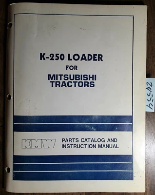 Cargador KMW K-250 para Mitsubishi MT4501 MT4501D operador de tractor y manual de piezas Foto 1 de 4