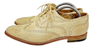 Paul Smith Brogues Oxford Men’s Beige Dress Leather Shoes Size 7 US 40 EU 6 UK - Picture 1 of 11