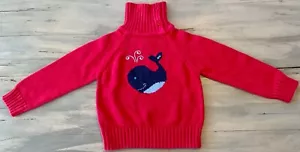 Suéter de Colección 2003 Gymboree Girls Avistamiento de Ballenas Lentejuelas Cuello Alto Capucha 4T 4 Años - Imagen 1 de 4