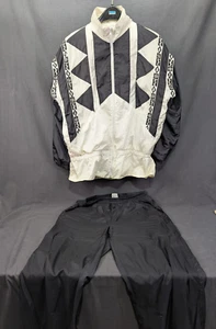 90's Lavon Style Track Suit Jacket size Small w/Black Lined Track Pants size XL - Picture 1 of 16