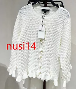 ZARA NEW WOMAN RUFFLED KNIT CARDIGAN ECRU S-XL 3471/023/712 - Picture 1 of 3