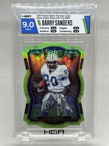 2017 Select #200 Barry Sanders/49 verde neón Prizm troquelado NFL HOF HGA 9 como nuevo - Imagen 1 de 3