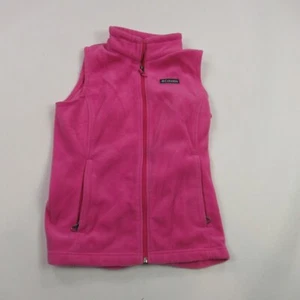 Columbia Vest Girls Large 14-16 Sleeveless Fleece Pockets Lightweight - Picture 1 of 8