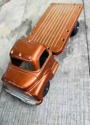 Винтажная литая сельскохозяйственная рабочая установка грузовик Structo #3 1950-1960-е металлическая платформа 9 дюймов - Изображение 1 из 4