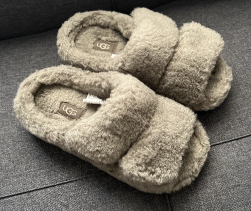 Pantofole UGG Fluff That Slides bruciate oliva taglia 3 1124111