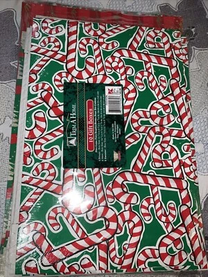 Pacote com 10 caixas de embrulho para presente de Natal acabamento vintage uma camisa para casa blusa suéter nova - Imagem 1 de 4