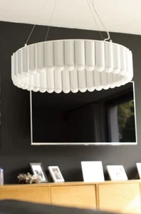 LED chandelier mat white Loft Cafe  inspired by Lee Broom Carousel Ø 80 cm. - Picture 1 of 4