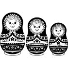'Russian Dolls' Unmounted Rubber Stamp (RS029828)