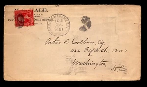 1901 Harris & Winchester RPO Cover w/ Letter - L19367 - Picture 1 of 4