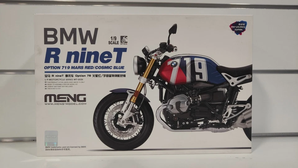 Bmw R Nine T option 719 precolorata moto naked modellino kit 1-9 meng mt003T - Immagine 1 di 3