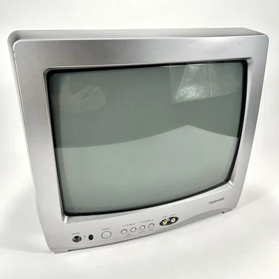 Toshiba 13A25 CRT TV 13” Silver 2005 Retro Gaming Monitor Y2K Vintage Tested - Image 1 of 4