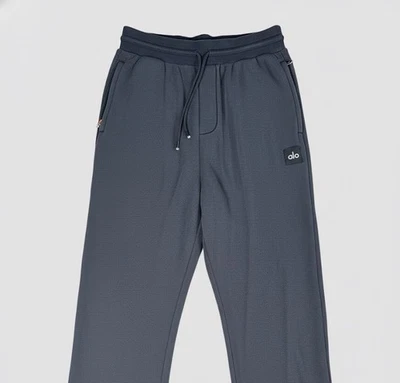 Pantalón de chándal Alo tejido gofre pierna ancha para hombre con cordón calce relajado L cómodo de usar Foto 1 de 4