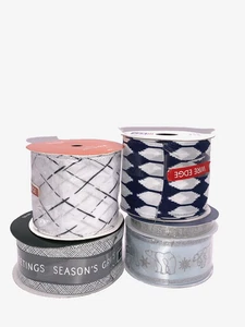 Lot Of 5 Spools Of Holiday Ribbon - Picture 1 of 1
