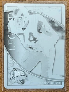 Merlin Olsen 2009 Upper Deck Heroes 1/1 Black Printing Plate Legends #217 Rams - Picture 1 of 2