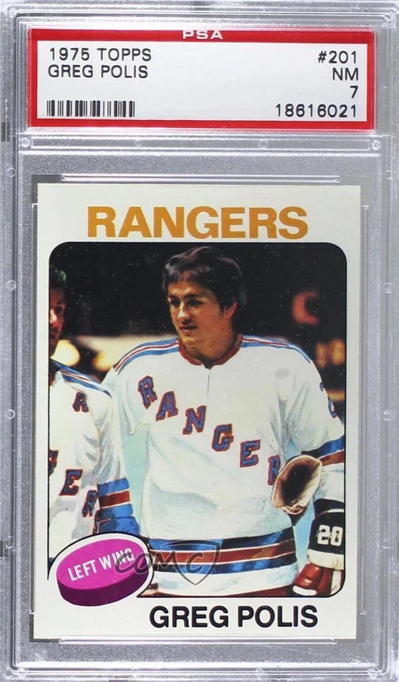 1975-76 Topps Greg Polis #201 PSA 7 - Image 1 of 2