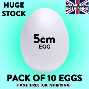 Polystyrene Modelling EGGs High Density 10pcs x 50mm - Picture 1 of 5