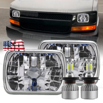 2PCS For Ford E-350 Econolin E-150 E-250 7x6'' LED Headlights High Low Beam DOT - Image 1 of 4